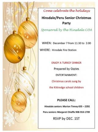 Hinsdale/Peru Senior Christmas Party 