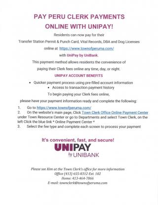 PAY PERU CLERK PAYMENTS ONLINE WITH UNIPAY!