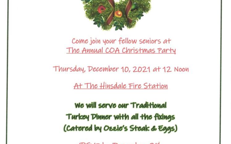 Hinsdale & Peru Seniors Annual COA Christmas Party 
