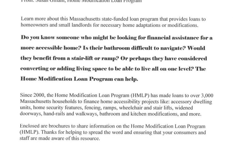 Home Modification Loan Program