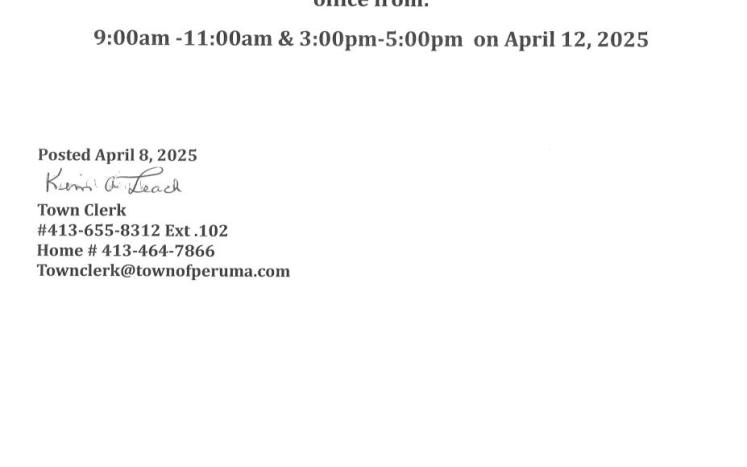 Special Town Meeting Voter Reg