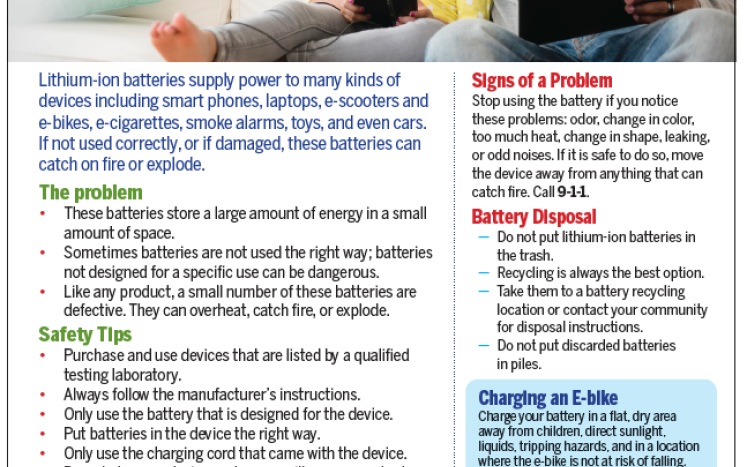 Lithium - Ion Battery Safety