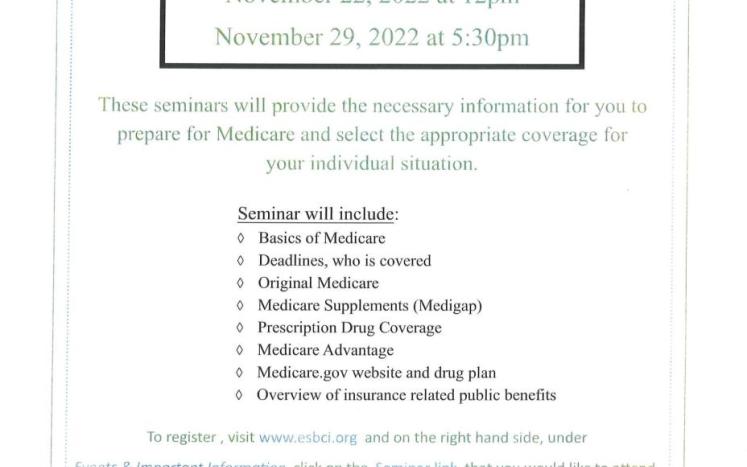 Medicare Seminars Flyer