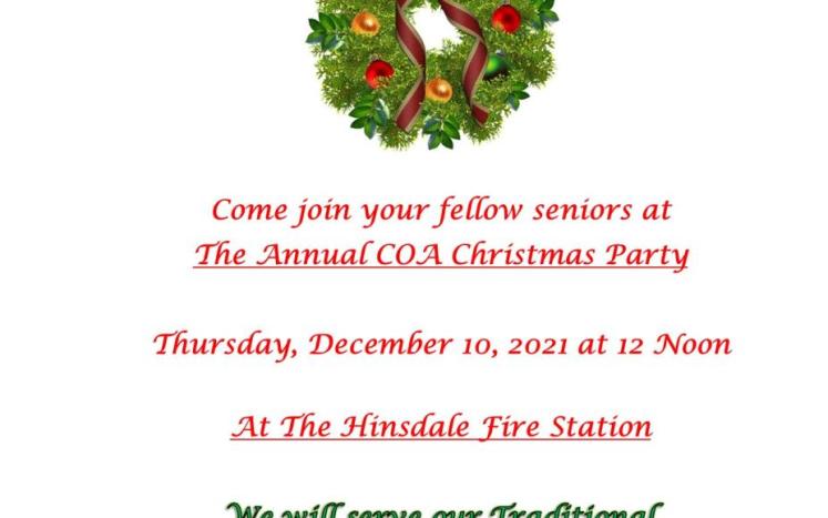 The Annual Hinsdale/Peru COA Senior Christmas Party
